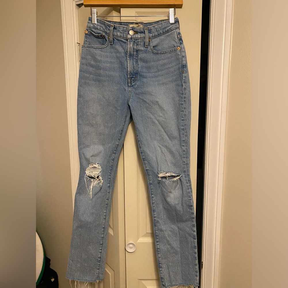 Madewell Light Blue Distressed Jeans